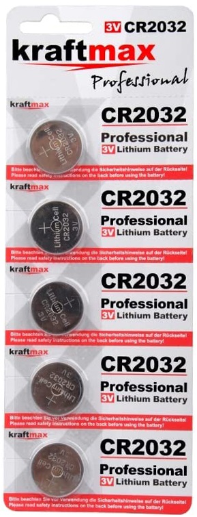 Lithium CR2032 3V, 5 Stk. in Blister, inkl.VEG