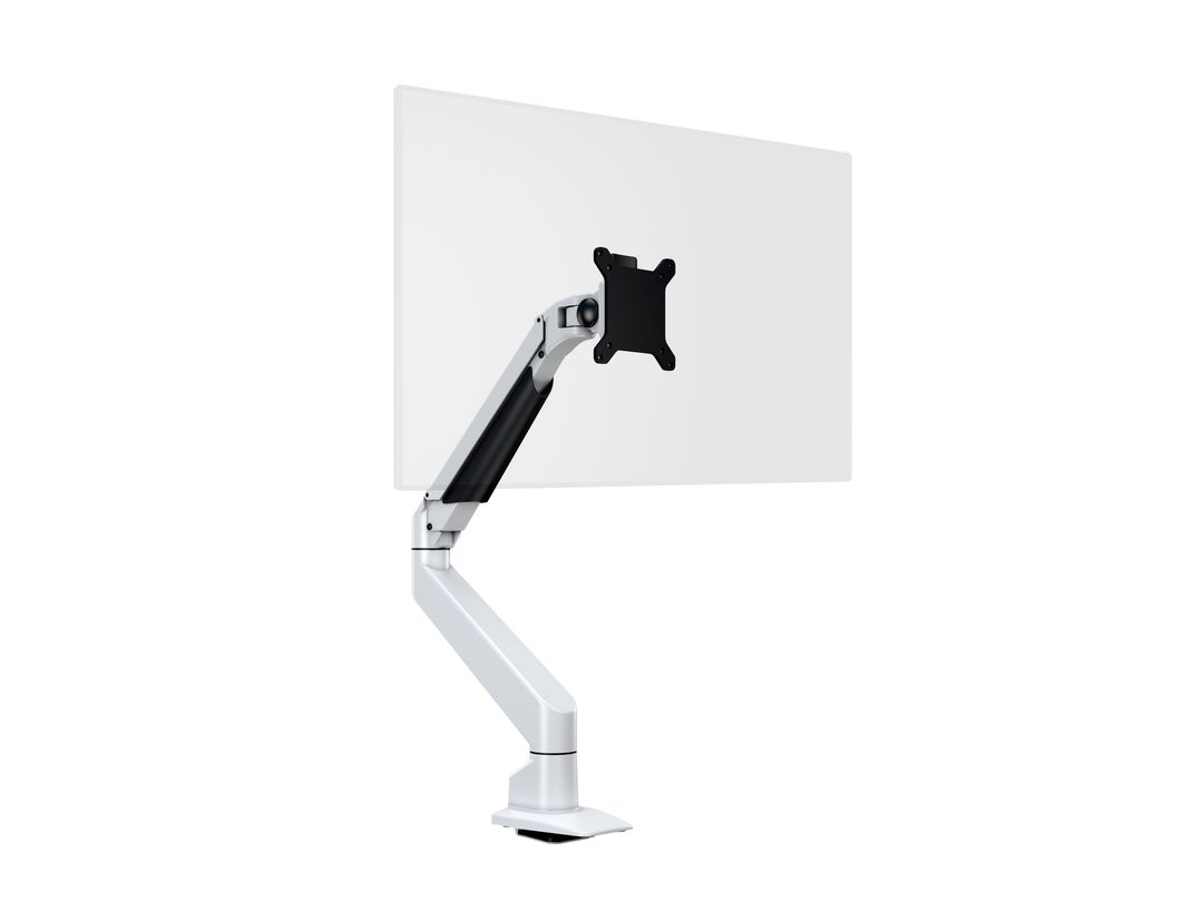 Monitorhalter mit Gasfeder bis 32", weiss, Metall