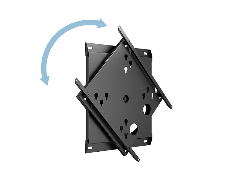 Wandhalter 50-95", Metall, 360°Rotation, schwarz