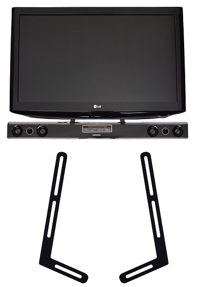 Soundbarhalterung-Set, schwarz, 2 Stk. Metall
