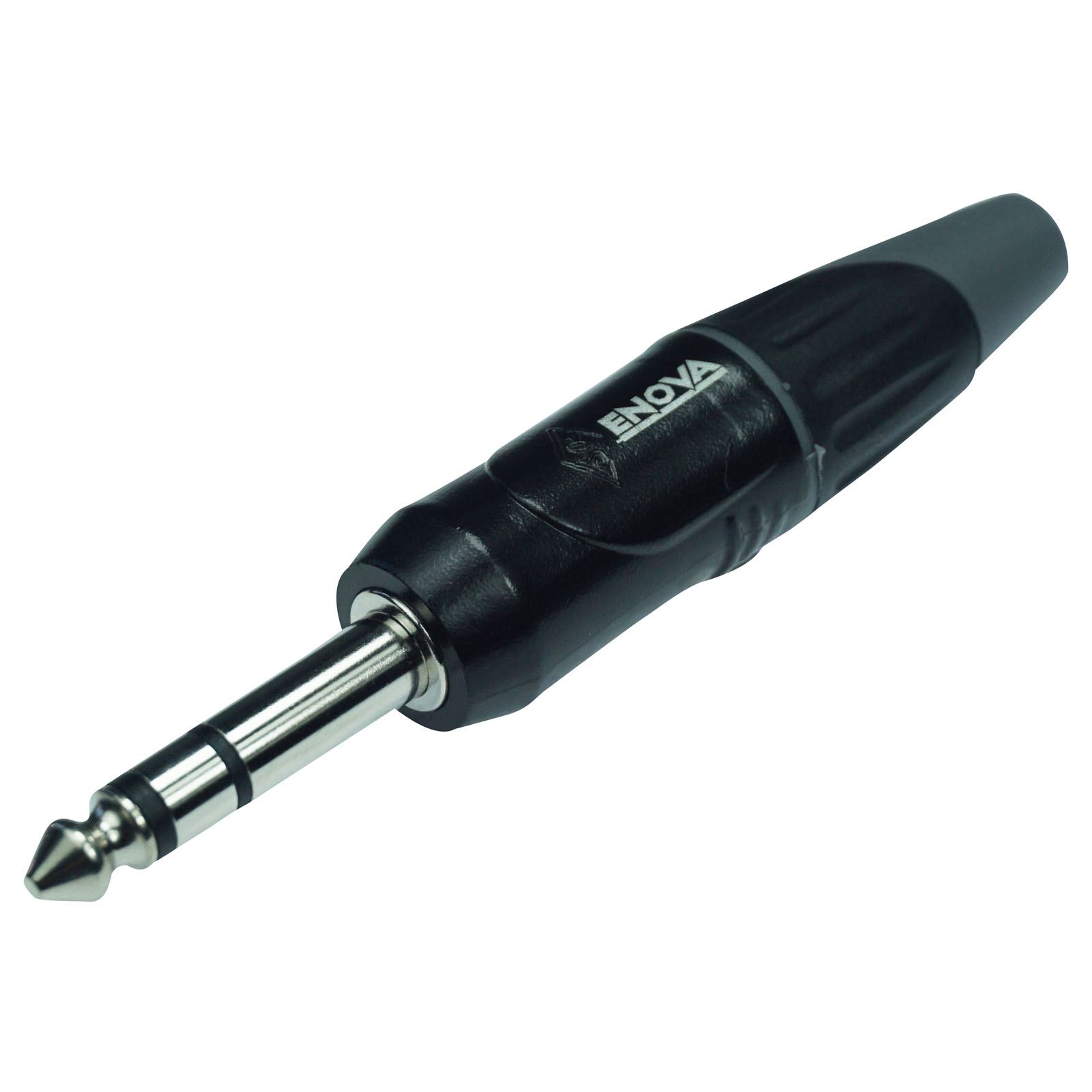 Klinkenstecker 6.35mm  1/4" , schwarz, Stereo