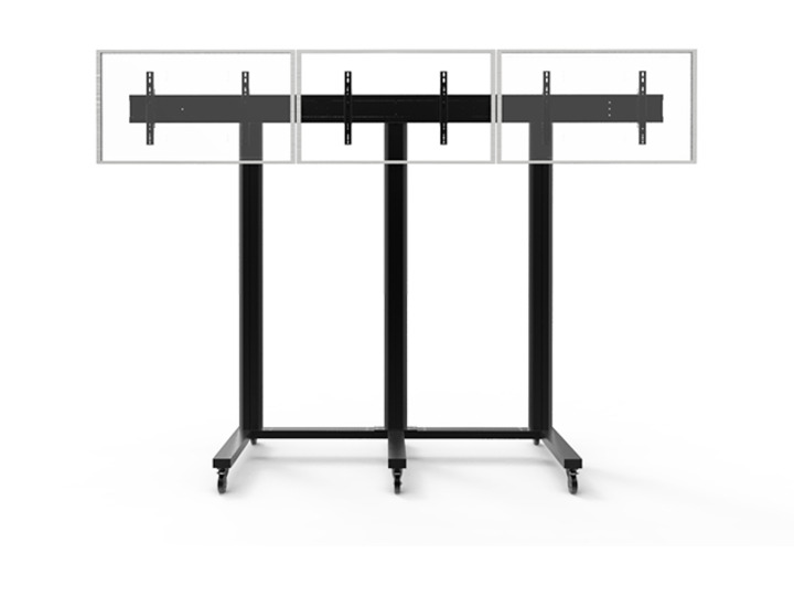 TV Multistandfuss bis 55", für 3 Monitore, schwarz