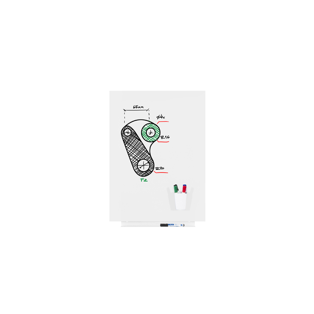 Skinwhiteboard, lackierte Oberfläche, weiss
