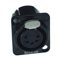 XLR Einbaubuchse, Indoor, 5 Polig, schwarz