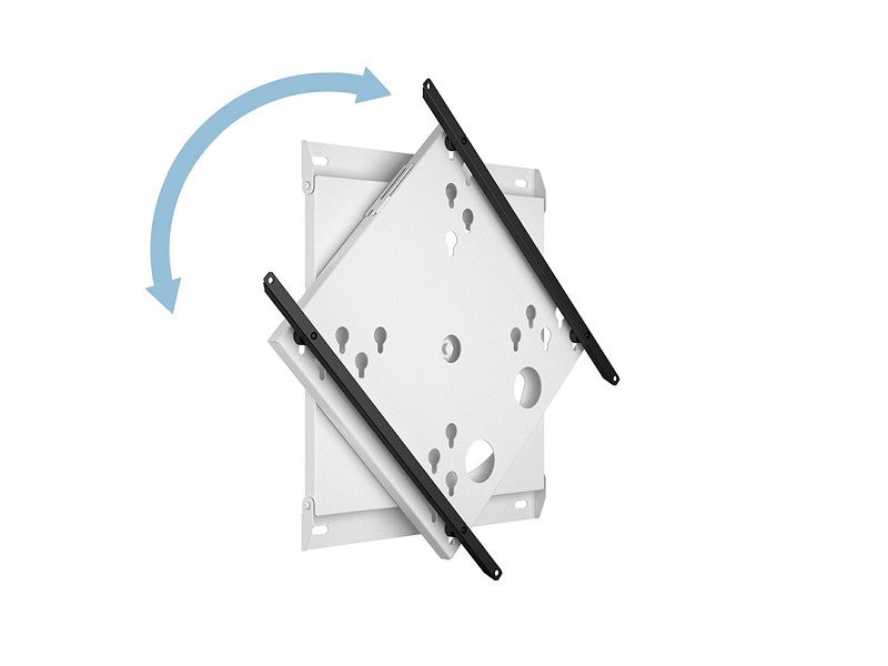 Wandhalter 50-95", Metall, 360°Rotation, weiss