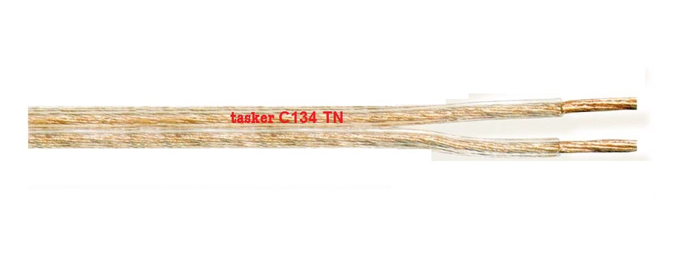 Flat Audio Cable, transparent, 50m, PVC,
