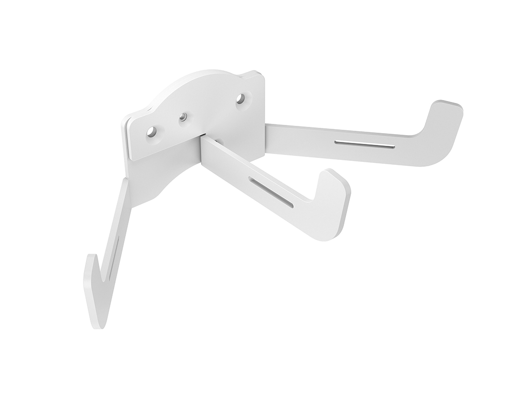 Kabelhalterung Wand, Metall, weiss, max 2 kg