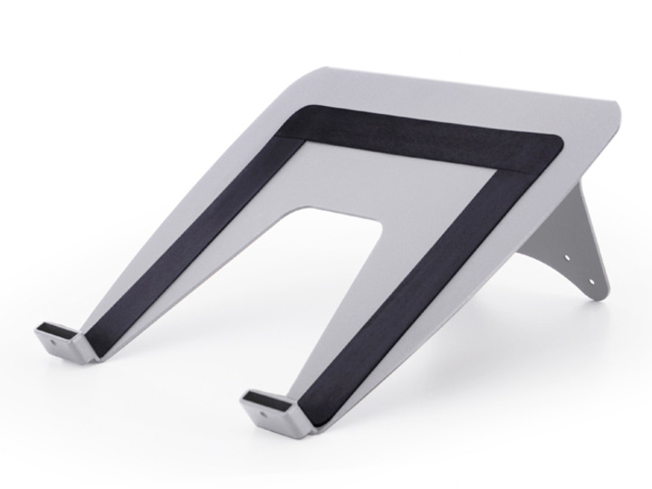 Laptophalter zu Monitorarme, silber, Metall Laptophalter zu Monitorarme, silber, Metall