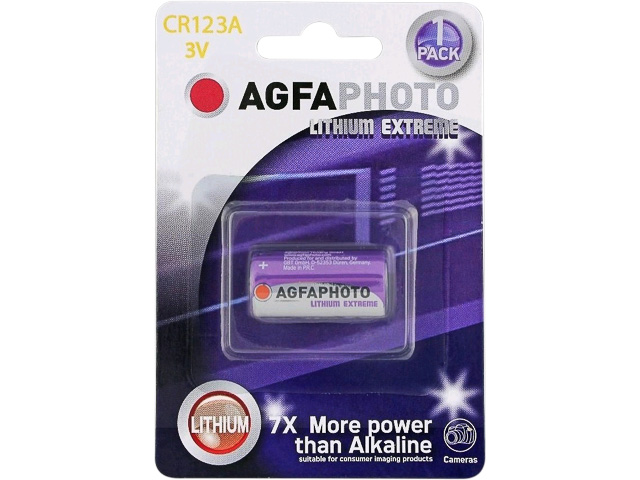 Lithium CR 123 A,1er-Pack inkl.VEG,VPE 12 Stk.