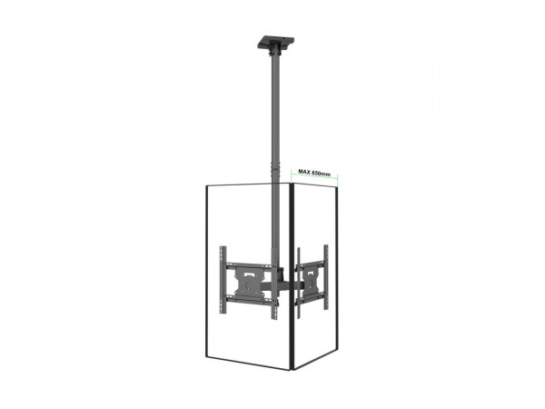 Dual Halterung 2 x 32"-49", schwarz, VESA 100