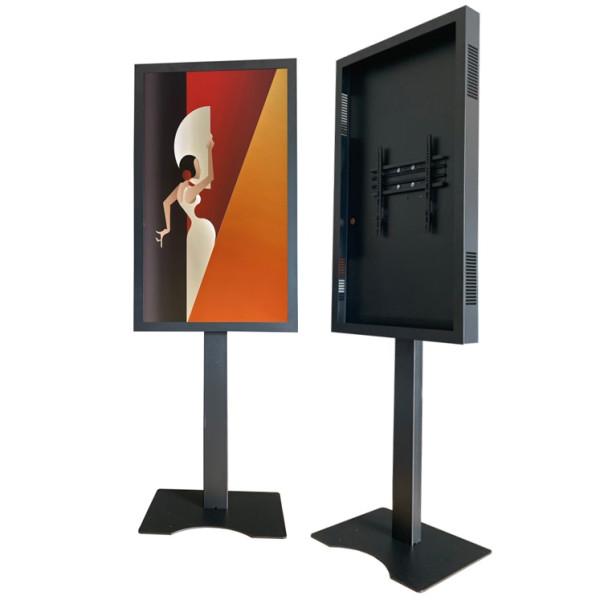 Indoor Stele Portrait, für 65" Bildschirme, schwarz
