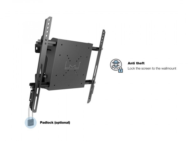 Tilt Wandhalter mit Mediabox, schwarz, Metall