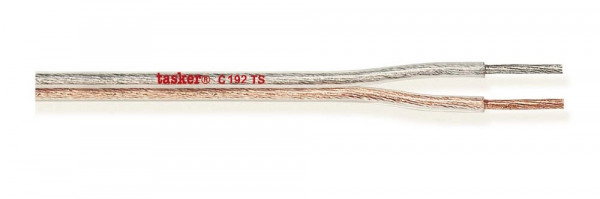 Flat Audio Cable, transparent, 100m, PVC