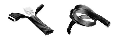 Kabelsocken 40mm x 10m, schwarz, Polyester,