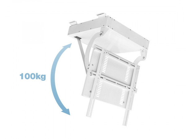 Deckenhalter 32"-100", motorisiert, weiss, Metall