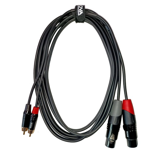 XLR auf Chinch Kupplung/Stecker Kabel 1m,