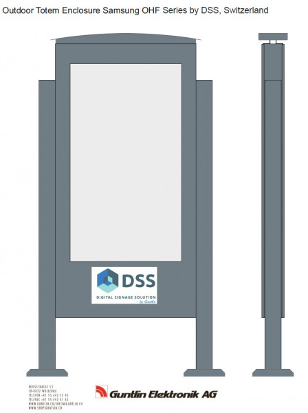Outdoor Monitorbox Stele für Samsung OHF46