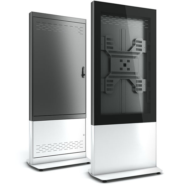 Indoor Stele Portrait, 65" Bildschirm, schwarz