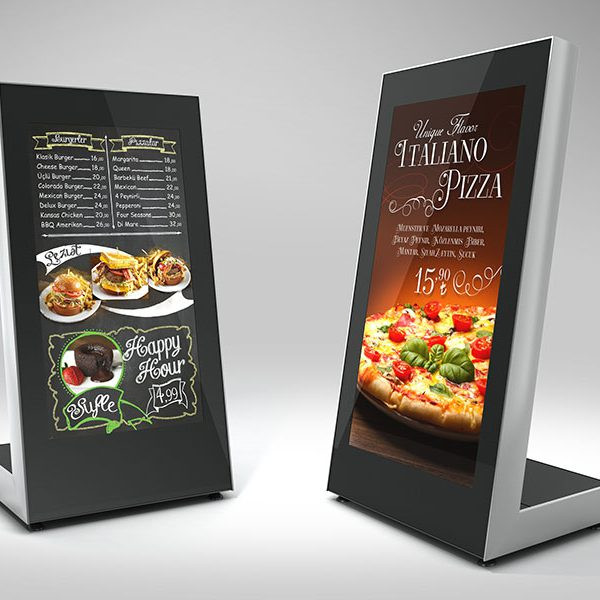 Indoor Stele Portrait, 50" Bildschirm, schwarz