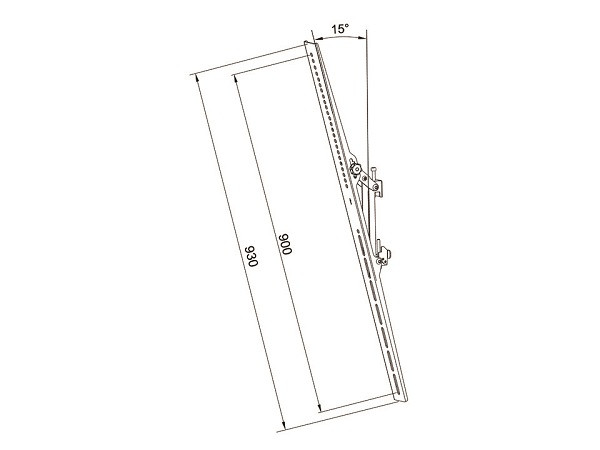 Halter 900mm, Metall, zu Pro System,schwarz