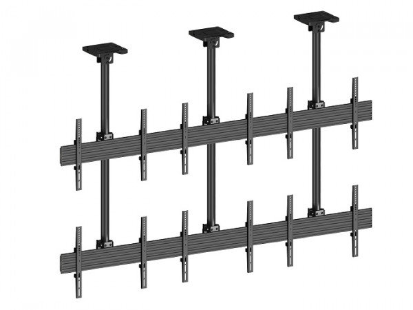 Deckenhalter 6x, 40"-65", schwarz, VESA 100x