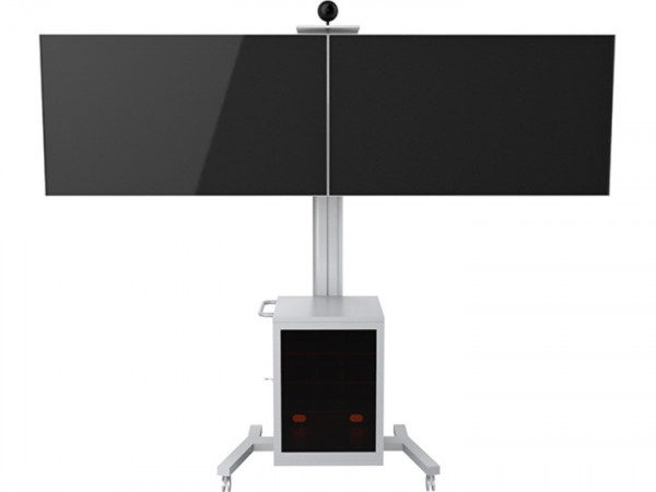 TV Ständer Dual, 2x60", Metall, silber