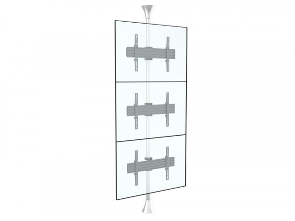Boden-Deckenhalter 3x, 40"-65", VESA 100x100