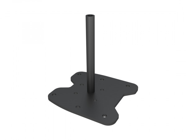 Fixierbare Bodenplatte , schwarz, 192x180mm