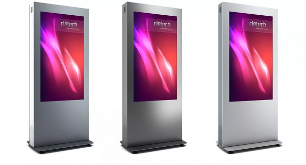 Indoor Stele Portrait, 75" Bildschirm, schwarz