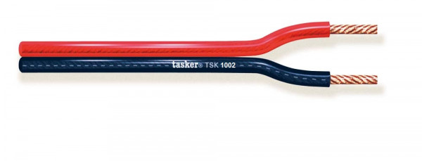 Tasker Audio Cable TSK1002 TS, schwarz/rot