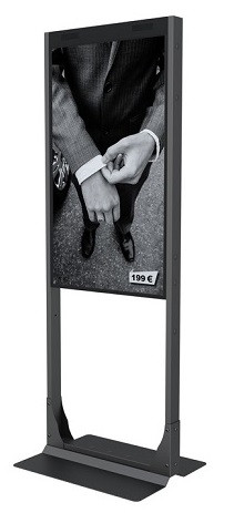 Bodenplatte Fix 55", Stahl, zu Display OM55N/D