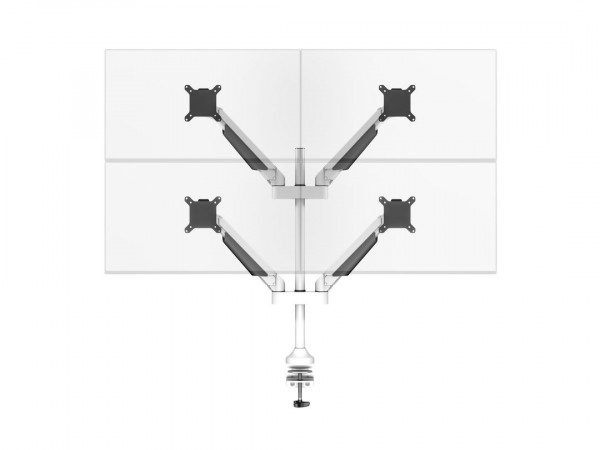 Monitorhalter Quad mit Gasfeder, 15"- 32", weiss