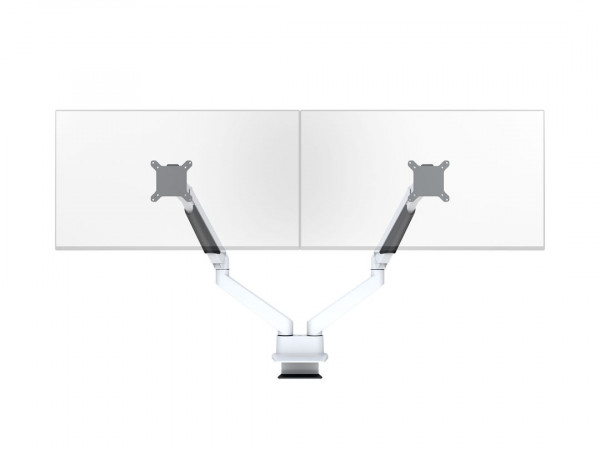 Monitorhalter Duo 32", Alum., weiss, rotierbar 90°