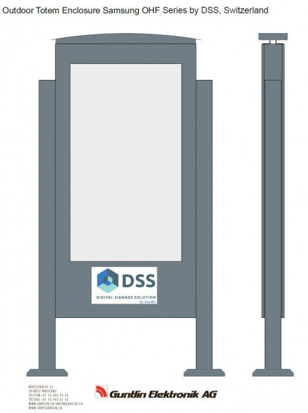 Outdoor Monitorbox Stele für Samsung OHF85