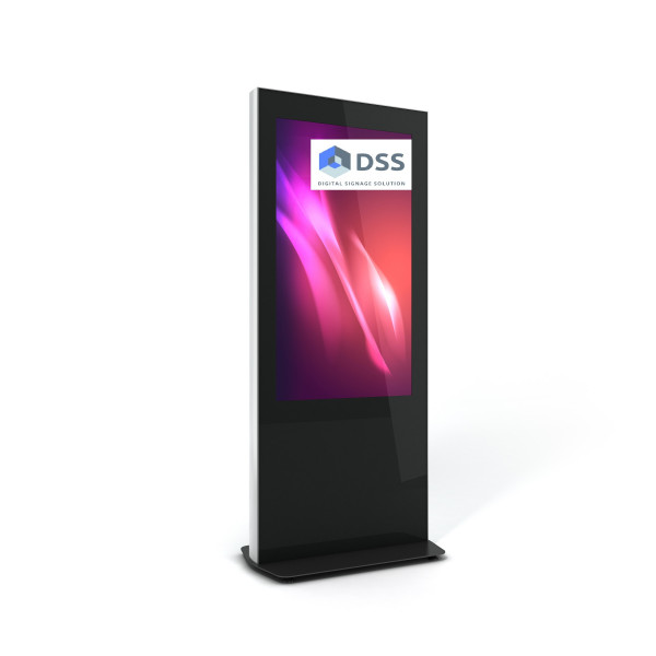 Indoor Stele Portrait, 55" Bildschirm, schwarz