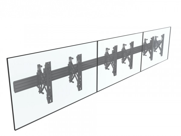 Wandhalterung, 40"-65", schwarz, max 3x30kg