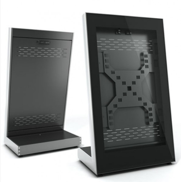 Indoor Stele Portrait, 55" Bildschirm, schwarz