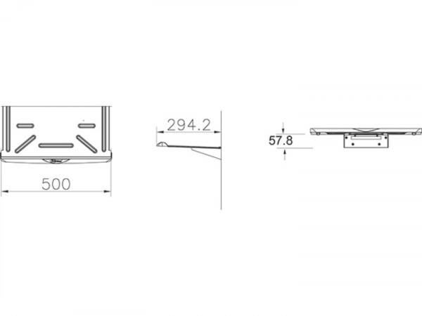 Fachboden, Metall, weiss, max.75 kg,zu Art.7563