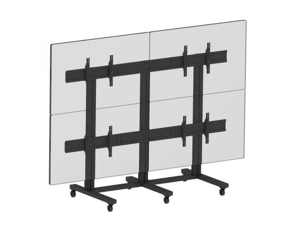 TV Multistandfuss bis 75",für 4 Monitore, schwarz