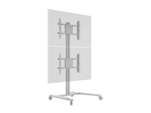 TV Ständer Dual vertikal, - 55", Metall, silber