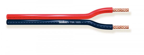 Tasker Audio Cable TSK1005 TS, schwarz/rot