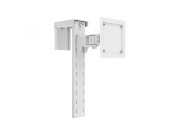 Partitionshalter bis 32", Metall, Weiss, max 15 kg