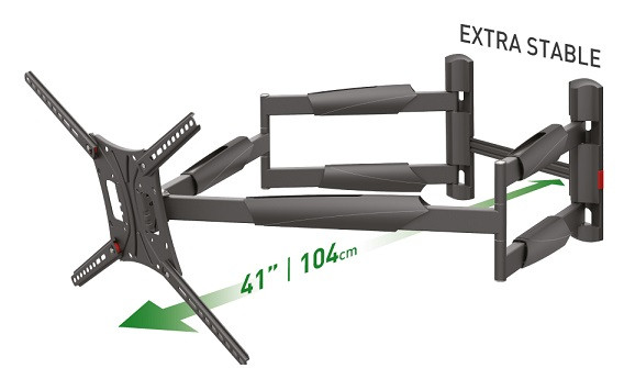 TV-Wandhalterung 13-90", Metall, schwarz