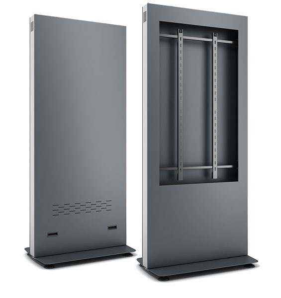 Indoor Stele Portrait, 75" Bildschirm, schwarz