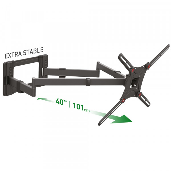 TV-Wandhalterung bis 80", Metall, schwarz