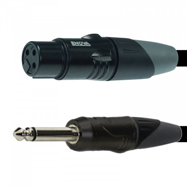 XLR Kupplung auf Klinkenstecker 6.35mm, 1m,