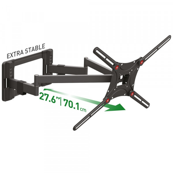 TV-Wandhalterung 13-90", Metall, schwarz