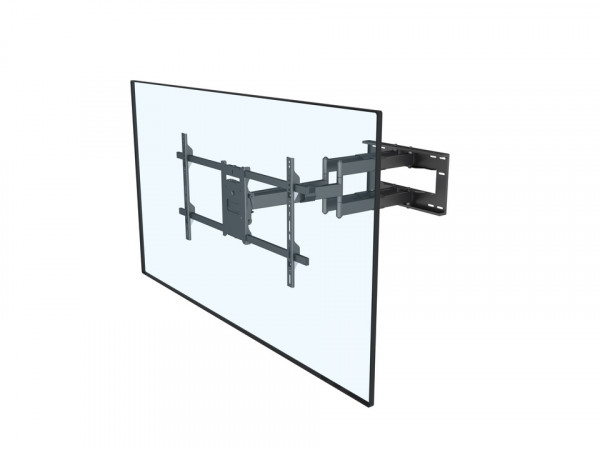 Wandhalter 42-90", schwarz, Metall, max 60 kg